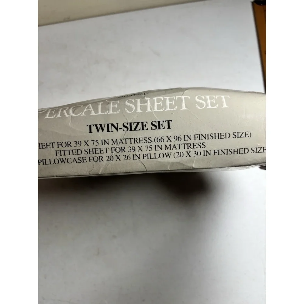Vintage Sears Percale Twin Multicolor Floral Sheets Set,‎ Cotton Blend, NEW NOS
